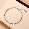 Pulsera de Plata de Ley S925 con Cuentas de Oliva y Cuentas Pequeñas de Arroz en Forma de Corazón para Mujer, Estilo Encaje Corazón Ins, Joyería de Mano Versátil de Nicho, Venta al por Mayor
