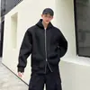 Moletom cardigã com zíper para homens, marca tendência estilo americano high street, jaqueta com capuz de design fresco e estiloso para a primavera