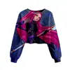 Patrón Transfronterizo Nuevo Grupo Cazador de Brujas K-Pop Sudadera Casual Corta para Chicas Estampado 3D Cuello Redondo Suministro
