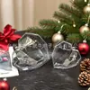 Estrella Transparente de Cinco Puntas Diamante Corazón Bola Hueca Navidad Material Hecho a Mano DIY Decoración de Bola Colgante Atmósfera de Centro Comercial