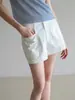 2026 Shorts Casuais Simples de Cintura Alta em Linha A para Mulheres, Verão Soltos de Perna Reta Versáteis de Perna Larga Emagrecedores Estilosos Hot Pants