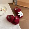 Zapatos de Algodón Peludos para Niña Invierno Niña Bebé Lindo Mickey Cómodos Suela Suave Moda Engrosados Cálidos Zapatos de Algodón