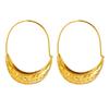 Pendientes Exagerados Retro Griegos con Forma de Barco de Corte de Acero de Titanio Grabado para Mujer Venta al por Mayor Transfronteriza Joyería Original de Nicho No se Desvanecen