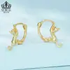 Pinzas Divertidas Originales Aiful con Orejas de Gato Pendientes de Animales Lindos de Cobre Versátiles para el Viaje Pendientes Transfronterizos para Mujeres