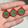 Colgante de cinco vías con diseño de dios de la riqueza, pintado con arena roja cinabrio, tarjeta de bajo contenido de cinabrio, accesorios de bricolaje, collar de cuerda tejida a mano