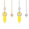 AliExpress alta venda pedra de energia colorida coluna hexagonal de ponta dupla pêndulo espiritual meditação joia de cristal natural atacado