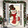 Nuevo Estilo Exclusivo Transfronterizo Tela de Poliéster Cubierta de Puerta Fondo de Papá Noel Dando Regalos Cortina de Puerta para Fiesta Festiva