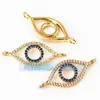 Accesorios para joyería DIY mitad plata 925 oro microincrustado ojo grande Ojo del Diablo conector