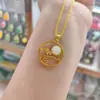 Pingente Cadeado de Jade Hetian com Incrustação de Cobre Gato da Sorte Pingente de Jade Masculino e Feminino Acessórios DIY Fabricante de Transmissão ao Vivo Atacado