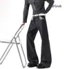 Jeans acampanados bordados de estilo retro americano de moda para otoño para hombre, holgados y elegantes, pantalones versátiles de pierna ancha hasta el suelo
