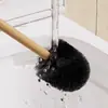 Nuevo Modelo Escobilla para Inodoro para Uso en Casa, Escobilla de Plástico con Mango Largo para Inodoro, Montaje en Pared sin Taladro, de Pie con Base Set de Limpieza