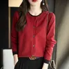 Cárdigan de punto para mujer Primavera 2026, manga larga, bloques de color, abrigo suéter, top con diseño de dos piezas falsas, holgado y ligero