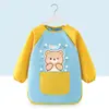 Bata de Pintura Infantil, Delantal de Pintura Artística, Babero para Comer de Bebé, Guardería Cinta Mágica Impermeable Ropa para Usar al Revés