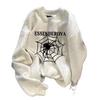 Sudadera con cuello redondo de estilo americano de moda con forro polar para otoño e invierno, con letras para hombre, diseño holgado de estilo Ins, versátil, top de estilo coreano