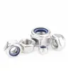 Tuerca de seguridad de nylon de acero inoxidable 304 tuerca de seguridad hexagonal 3m4 5 autoblocante antideslizante 6m8m10m12m16m20