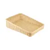 Cesta de Almacenamiento de Frutas Cesta de Pan Bandeja Rectangular de Ratán Japonés Cesta Doméstica de Plástico para Verduras Bandeja para Snacks de Sala de Estar