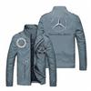 Comercio Exterior Otoño e Invierno Chaqueta Estándar para Coche Cremallera Suelta Bolsillo con Cremallera Vertical Cuello Alto Ropa de Exterior Juvenil Personalizada Cremallera Chaqueta Casual