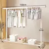 Cabideiro Extra Espesso, Guarda-Roupa de Chão, Cabide de Roupas Móvel Estilo Creme para Quarto de Casa, Cabideiro Simples para Dormitório, Prateleira para Varanda