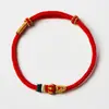 Elemento Zodiaco Color Puro Mezclado Cuerda Tejida a Mano Pulsera de Oro Madera Agua Fuego Tierra para Hombres y Mujeres Venta al por Mayor Estilo Simple