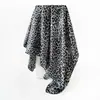 Lenço de Seda Popular Xiyin com Estampa de Leopardo 90*90cm Lenço Quadrado de Cetim Lenço Xale Lenço de Cabeça