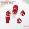Nova Joia para Unhas Chinesa Ano Novo Vermelho Fortuna Nó Chinês Pérola Feliz Decoração de Unhas para Noiva