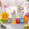 Festival de Pascua de Resina Transfronterizo Atmósfera Letra Hervida Adornos de Conejito Manualidades de Resina de Escritorio Conejito Lindo
