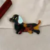 Patche de Filhote de Dachshund de Acetato Desenho Animado Presilha de Cabelo Versátil Fofa para Franja e Cabelo Lateral Acessórios DIY Atacado