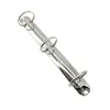 Fivela de argola para fichário de notebook de folhas soltas com 3 furos, fivela de argola, clipe de cauda longa para notebook, perfurador, argola de ferro para livro, atacado