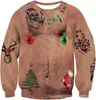 Sudadera Redonda de Navidad Más Popular de Amazon 2025 Casual Divertida Sudadera con Estampado 3D para Hombre y Mujer