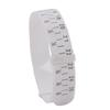 Anillo pulsera de plástico anillo estándar para medir pulseras herramienta de medición de pulgadas de mano anillo para medir el tamaño de la muñeca herramienta para pulseras
