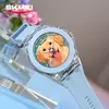 Reloj de Cuarzo Time Beauty Caja Transparente Moda para Mujer Reloj de Cuarzo Impermeable Reloj para Mujer Simple Reloj para Estudiante Hombre