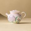 Tetera Pequeña de Cerámica China Tallada y Pintada a Mano con Clavel y Granada Juego de Té Kung Fu Tetera Individual para Una Persona