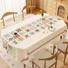 Toalha de Mesa de Luxo Leve de Alta Qualidade Impermeável e à Prova de Óleo Estilo Retro Americano Dopamina Tapete para Mesa de Jantar Estilo Ins Toalha de Mesa para Mesa de Centro