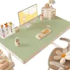 Tapete de mesa escolar ecológico sem lavagem, protetor de olhos, à prova d'água e lavável, tapete de mesa de escritório de cor sólida para estudo infantil