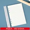 Refil para Caderno de Folhas Soltas B5 Espesso com Pauta Caderno A5 com Papel Quadriculado em Branco Destacável de 20 Furos Refil de Reposição de 26 Furos Caderno Espiral