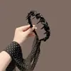 Horquilla de Malla Retro de Lujo Ligero Personalizada Diadema de Verano para Mujer Diadema de Redondeo de Pedrería Súper de Hada Nueva Diadema de Borde Delgado de Celebridad de Internet