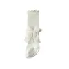 Calcetines de Verano para Bebé, Estilo de Malla Fina, Calcetines Antimosquitos Clase A para Recién Nacido, Calcetines Largos Hasta la Rodilla, Calcetines de Algodón con Lazo