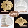 Tazón ovalado de pulpa biodegradable ecológico plato desechable para venta al por mayor comercial de alta calidad engrosado impermeable a prueba de aceite apto para microondas