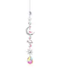 Pegador de Sol Prata Planeta Galáxia Sol Lua Estrela Prisma de Cristal Bola Pingente Decoração de Jardim ao Ar Livre