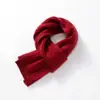 Cachecol Pequeno de Cashmere Estilo Torcido para Mulheres 2023 Novo Outono e Inverno Cor Sólida Estilo Coreano Tricô Espessado Cachecol Torcido