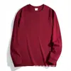 Camiseta Japan 270g peso pesado masculina e feminina manga longa algodão solta três agulhas cor sólida original camisa básica branca para outono e inverno