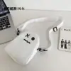 Bolso cruzado estilo Ins nicho de dibujos animados de fantasma para mujer estilo japonés estilo feo y lindo elegante casual versátil estudiante bolsa pequeña