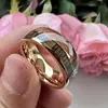 Anel Popular Transfronteiriço Shengxi Mais Vendido Design de Flecha em Aço Inoxidável Atacado Ouro Rosa Mogno + Madeira Preta Flecha de Aço