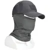 Balaclava Camuflado Tático de Seda Gelada para Uso Externo no Verão, Protetor de Pescoço para Ciclismo, Máscara Facial Respirável para Proteção Solar na Pesca, Boné de Baseball