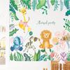 Nuevo LD96020 Planta Tropical Verde León Conejo Jirafa Elefante Habitación Infantil Decoración de Pared para el Hogar Adhesivo de Pared