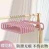 Percha de Flocado para el Hogar Soporte Antideslizante para Ropa Tienda de Ropa para Secar Esquina del Hombro Colgado sin Costuras Artefacto de Almacenamiento para Armario División de Almacenamiento