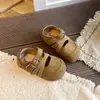 Zapatos de piel para niños, colección nueva primavera/otoño 2026 para niñas, zapatos Mary Jane lisos de princesa, zapatos planos de rendimiento de suela blanda de moda para niñas