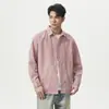 Camisa Casual de Manga Larga de Tela de Burbujas Nueva Primavera 2026 para Hombre, Corte Holgado, Sencilla, Ligera para Negocios, Versátil, Transpirable