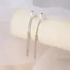 Brincos de Argola com Pingente de Pérola e Strass Coreano em Prata 925, Modernos e Elegantes, Versáteis e Super Delicados, Modelo Longo, Brincos de Dupla Utilização