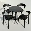 Mesa de Balcón para Exteriores, Mesa Redonda Pequeña de Acero al Carbono Resistente al Sol y la Lluvia para Patio Exterior, Jardín, Tienda de Té con Leche, Uso en Exteriores